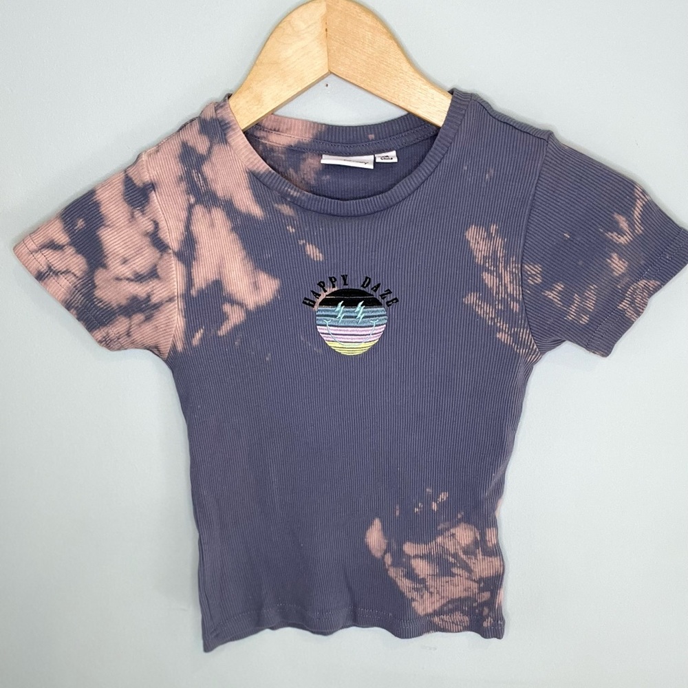 90’s Ribbed Cropped T-Shirt | Happy Daze | XS
